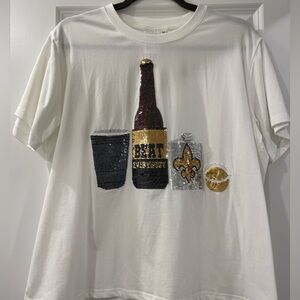 Queen Of Sparkles “Not a saint when she’s drinking” top